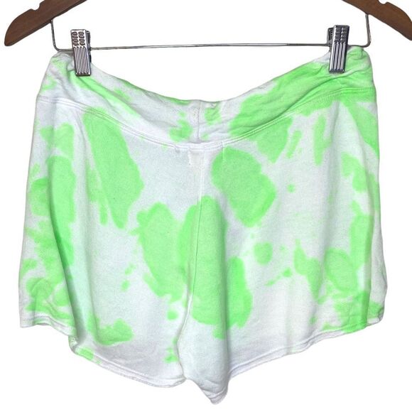SUNDRY Green Tie Dye Drawstring Terry Sweat Shorts, Size 1 (Small) New - Picture 4 of 8